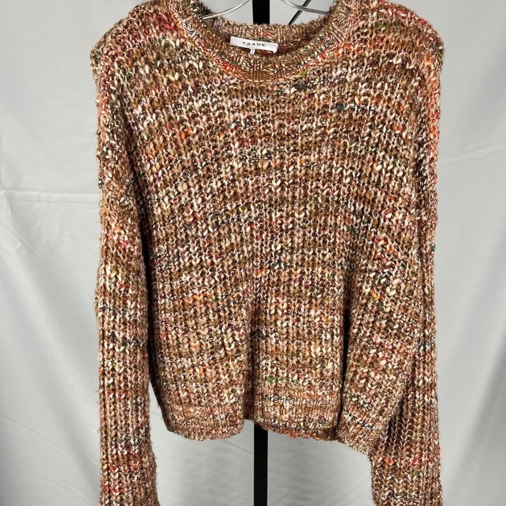FRAME Marled Crewneck Sweater. - Picture 4 of 9